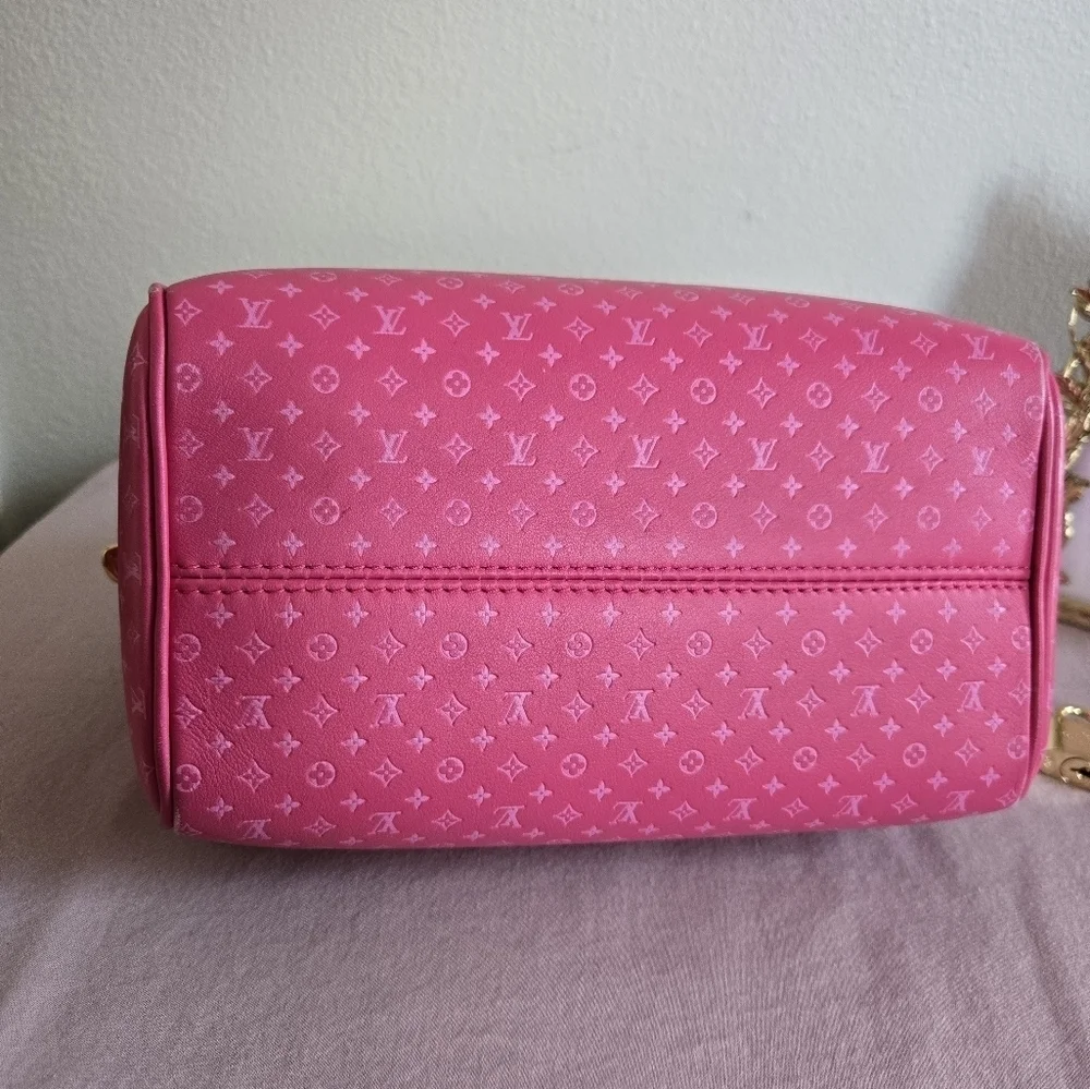 Louis Vuitton Nanogram Speedy Bandouliere 20 – Hot Pink, Ultra Rare, Full Set